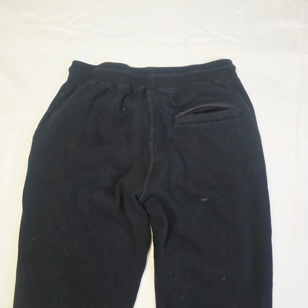 Never Broke Again Me'ns Joggers Size Small Black Orange Graffiti Graphic T6